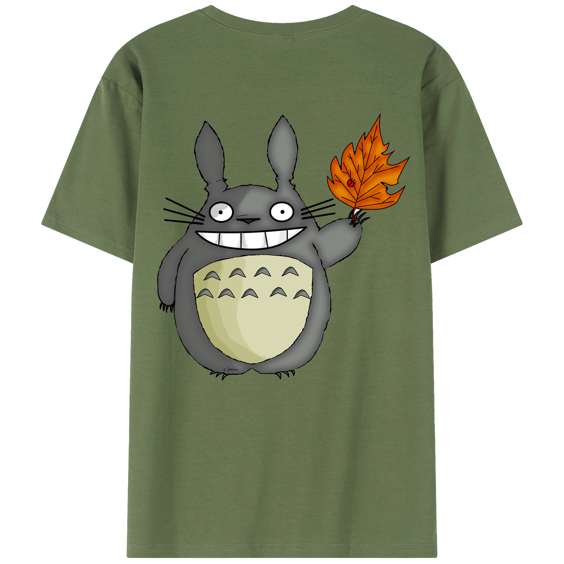 （画像用） となりのトトロ 草壁メイ 草壁サツキ My Neighbor Totoro Satsuki Kusakabe Mei Kusakabe 綿100％ メンズ半袖Tシャツ（バックプリント） 通気性